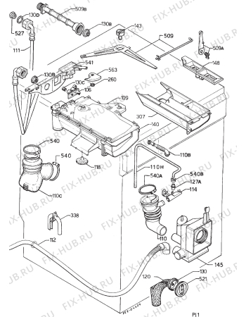 Взрыв-схема стиральной машины Zanussi FJ1104 - Схема узла Hydraulic System 272